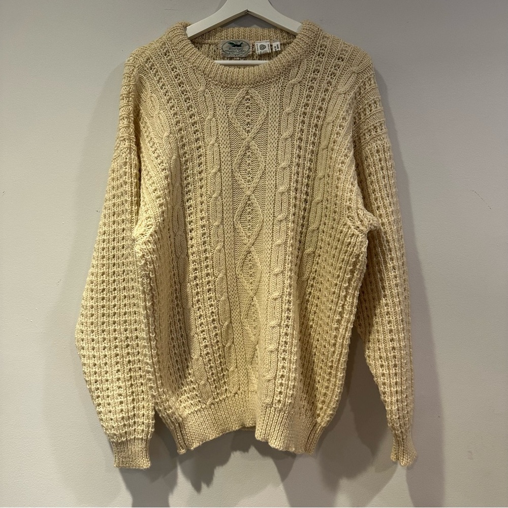 Blarney Woollen Mills Fisherman Aran Knit Vintage Sweater